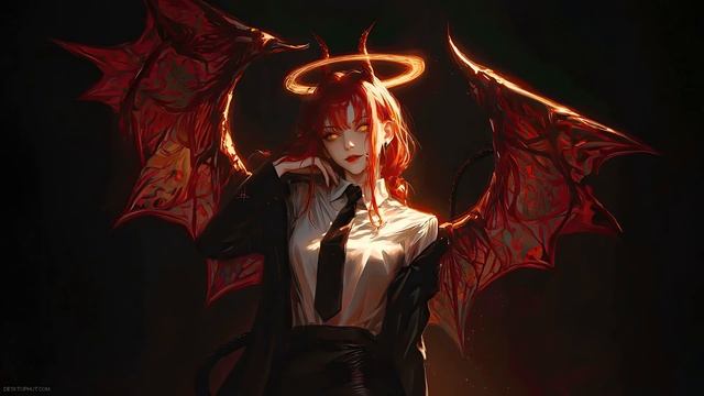 Демоническя Красотка Макима | Makima Devil Wings - Живые Обои