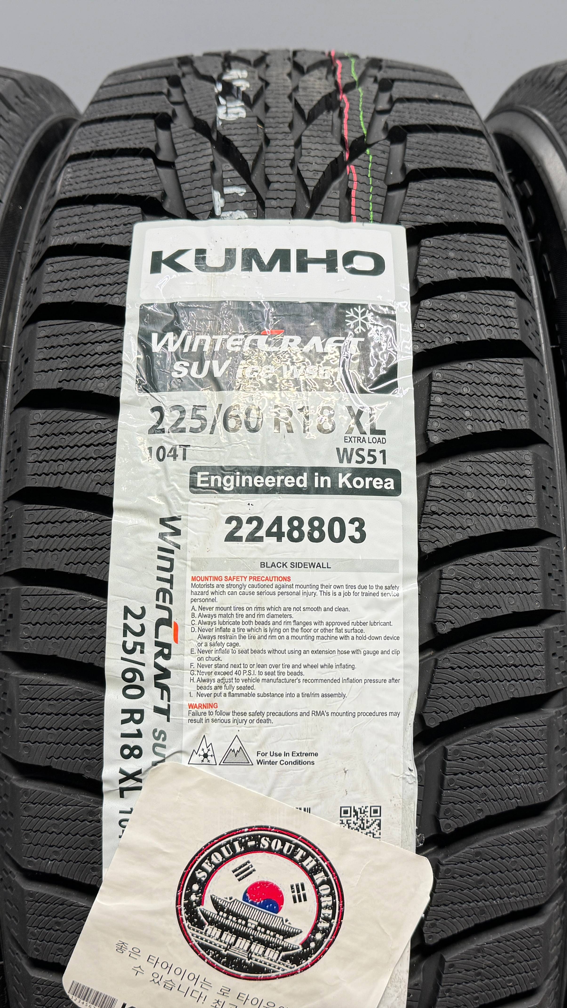 Kumho WinterCraft SUV ice WS51 225/60 R18 104T