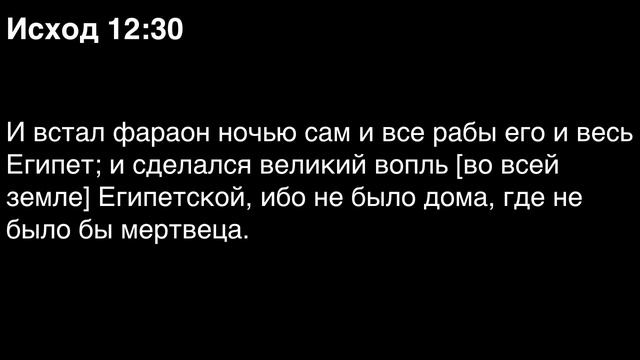 День 18. Библия за год. Книга Исход. Главы 11-13.