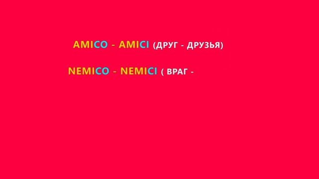 А1.1.Множественное число имен существительных в итальянском языке