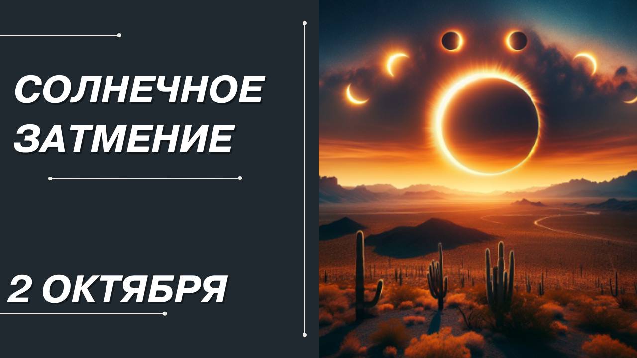 СОЛНЕЧНОЕ ЗАТМЕНИЕ 2 ОКТЯБРЯ | СОЛНЕЧНОЕ ЗАТМЕНИЕ | ЧТО ТЕБЯ ЖДЕТ В СОЛНЕЧНОЕ ЗАТМЕНИЕ