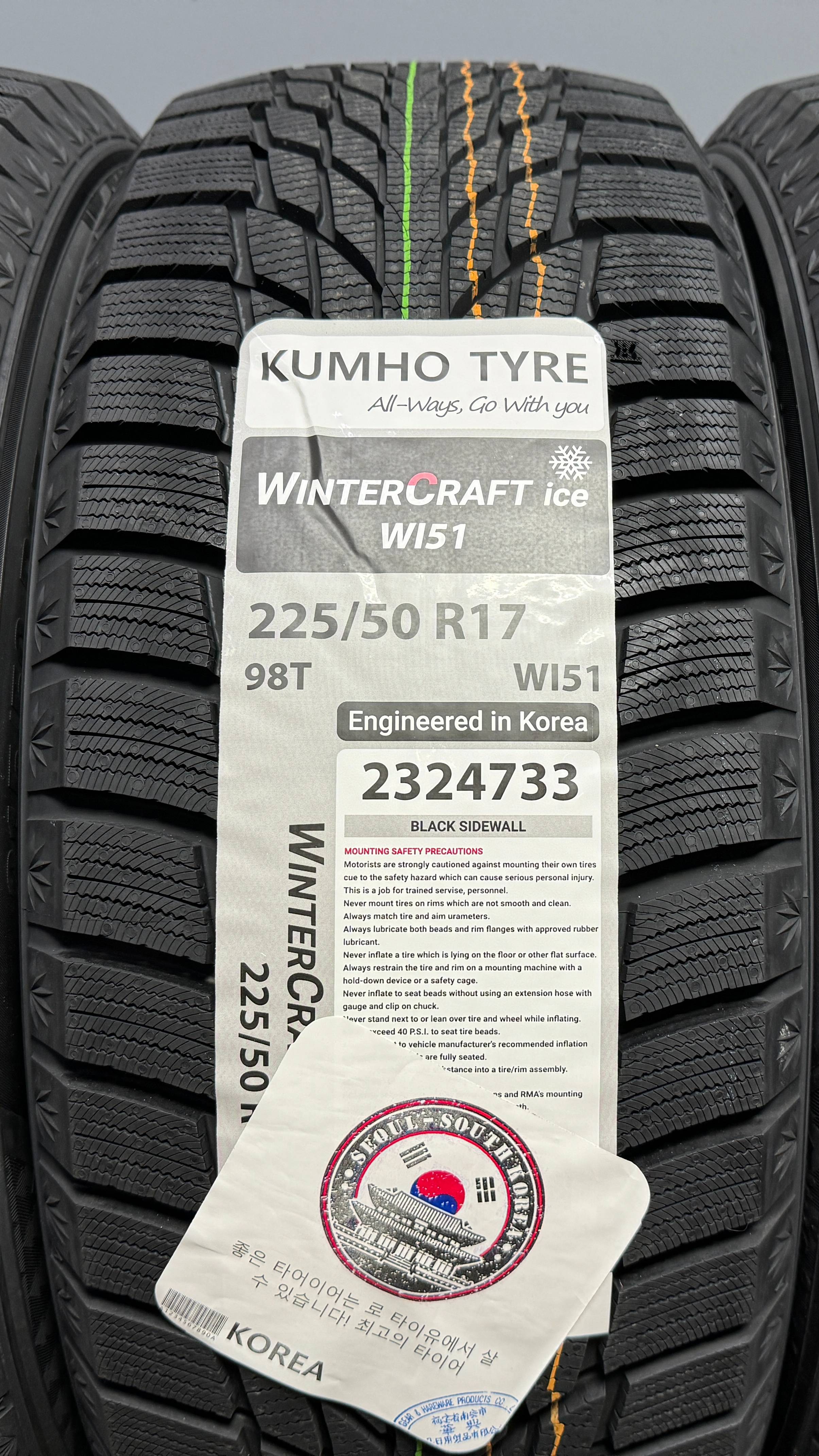 KUMHO WINTERCRAFT ICE WI51 225/50 R17 98T