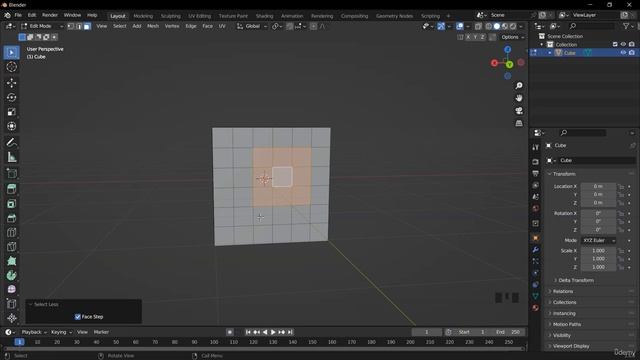 17. Selecting Elements in Edit Mode Pt2. BLENDER FOR BEGINNERS by Bowas Muke