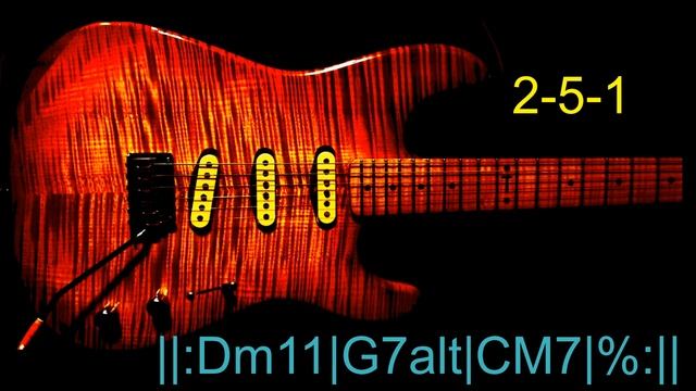 Backing Track -  С   2-5-1 Fusion,  pop jazz, funk - 100 bpm