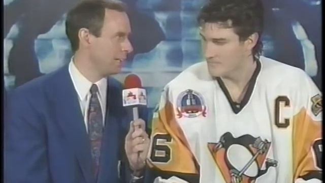 May 28, 1992 - Blackhawks at Penguins - Mario Lemieux Post-Game Interview (CBC)