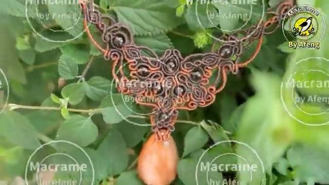 Macrame by Afeng： 2023-16｜Macrame Tutorial｜Macrame Necklace｜编绳｜DIY｜