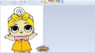 Раскрашиваем Лол в Paint LOL surprise dolls coloring