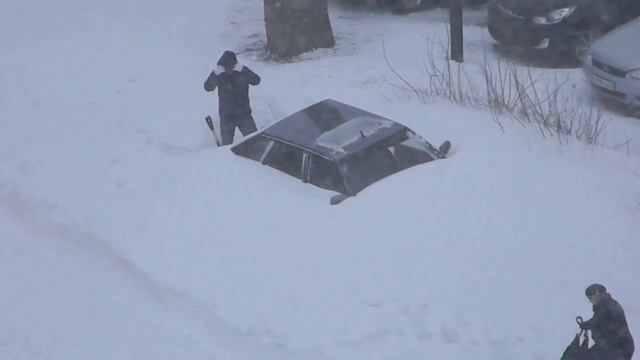 снегопад в курске 23.03.2013