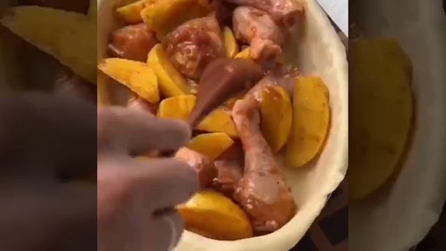 КУРИЦА С КАРТОФЕЛЕМ В ТЕСТЕ 😋👍