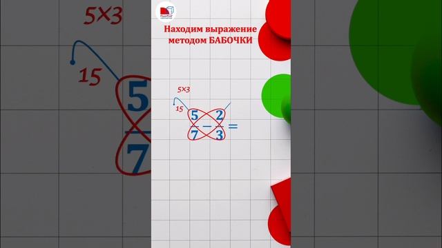 Сложение и вычитание дробей | Метод бабочки