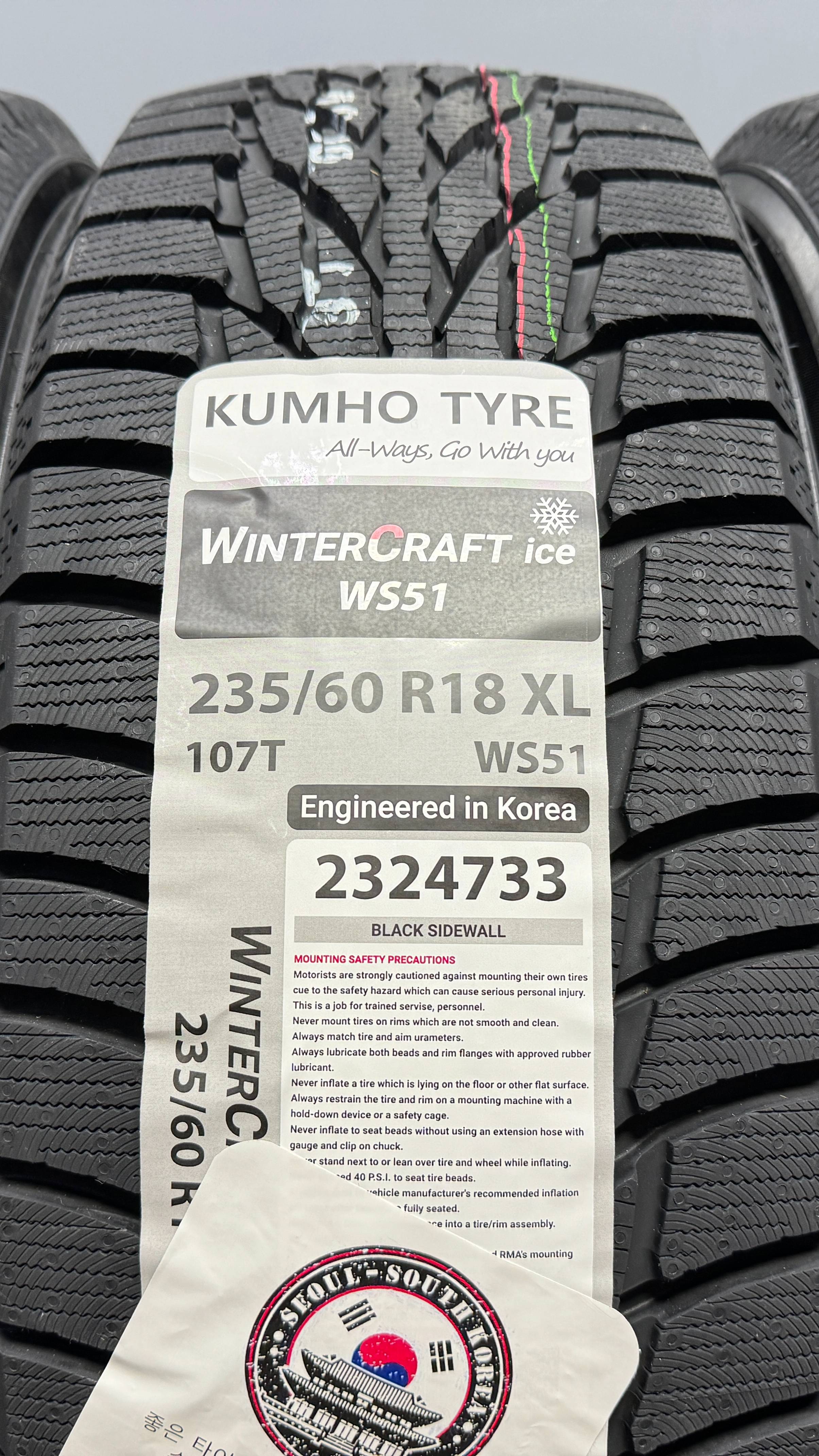 Kumho WinterCraft Ice WS51 235/60 R18 107T