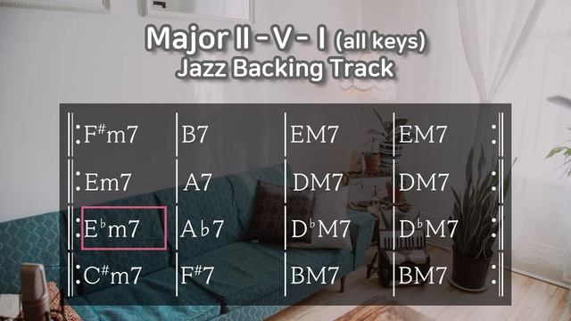 Major ⅱ- Ⅴ-Ⅰ all keys  Jazz Backing Track (2-5-1)