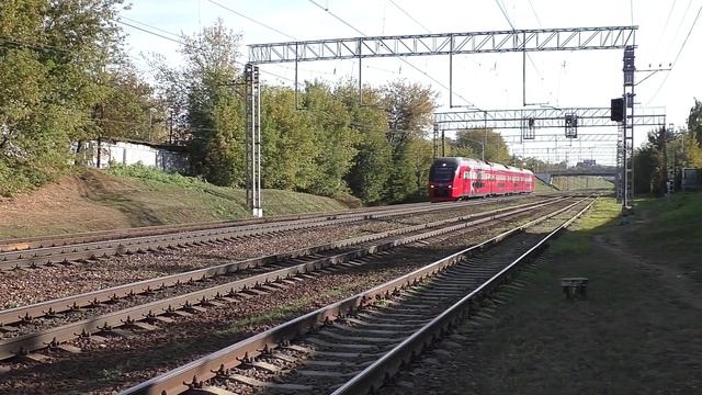 Эл.-поезд ЭШ2-002 "Евразия" (ТЧ-50) скорый приг. поезд "Аэроэкспресс" №7142 а/п Домодедово - Москва.