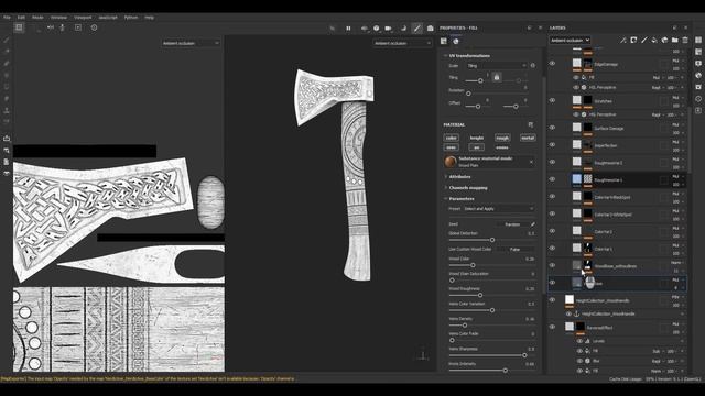 37. Nordic Axe pt8 — Rendering. SUBSTANCE PAINTER MASTER Course