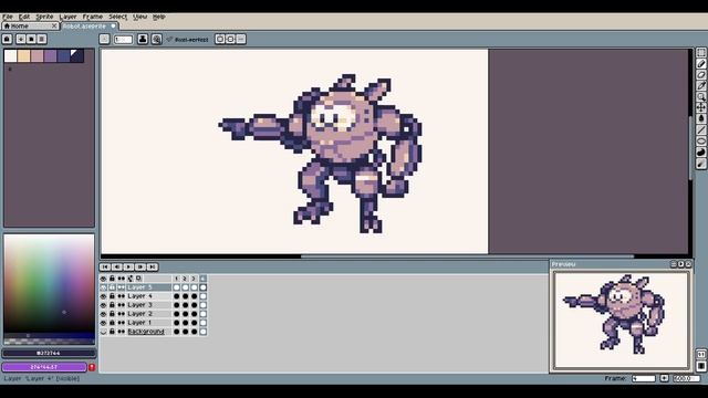 Robot. PIXEL ART Timelapse by Fever Night