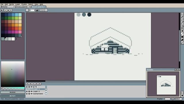 Snowy Cabin. PIXEL ART Timelapse by Fever Night