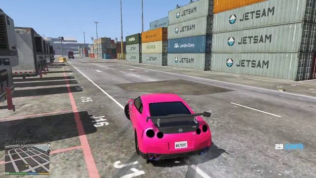 GTA V Nissan R35 GTR дрифт на мощном гиперкаре в гта 5 доки,