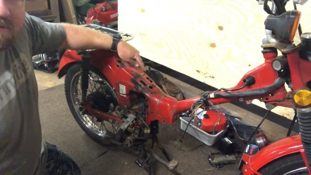 Ct110 postie  fitting a 125cc engine  pt 1