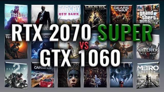 RTX 2070 SUPER vs GTX 1060 Benchmarks | Gaming Tests Review & Comparison | 59 tests