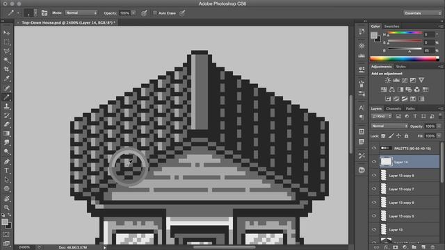 12 - Let’s Build a Top-Down Pixel Art House. PIXEL ART Getting Started with Brandon Greer