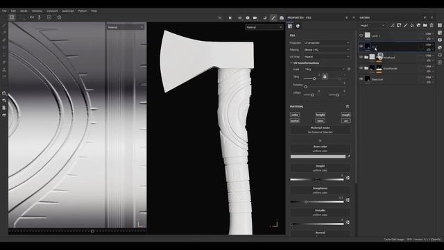 32. Nordic Axe pt3 — Adding Detailto Handle. SUBSTANCE PAINTER MASTER Course