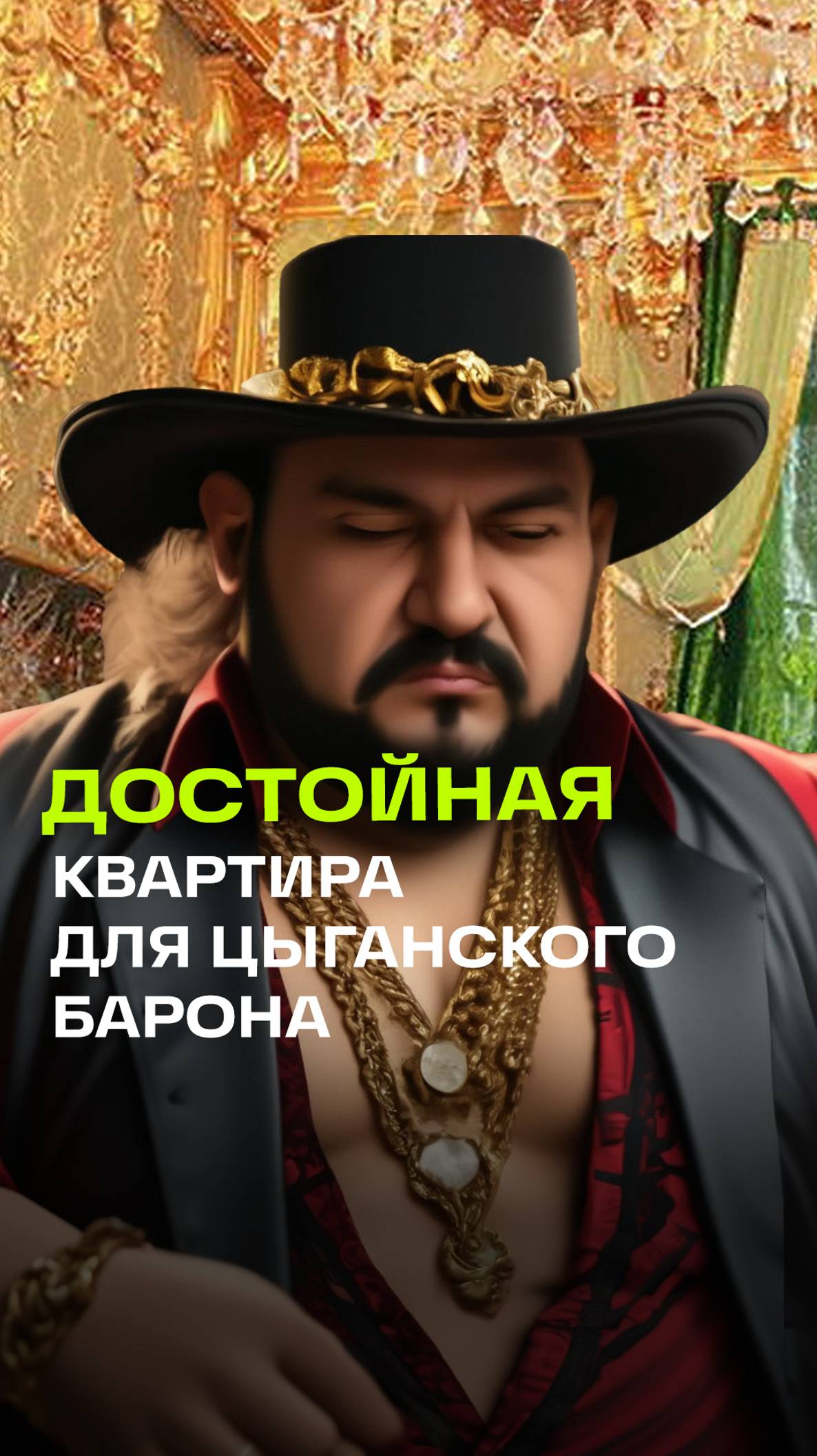 Золото, лепнина, колонны: найдена типичная квартира цыганского барона в Москве