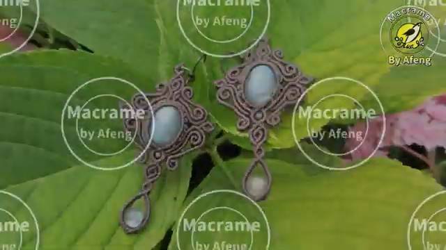 Macrame by Afeng： 2024-04｜Macrame Tutorial｜Macrame Earrings｜编绳｜DIY｜