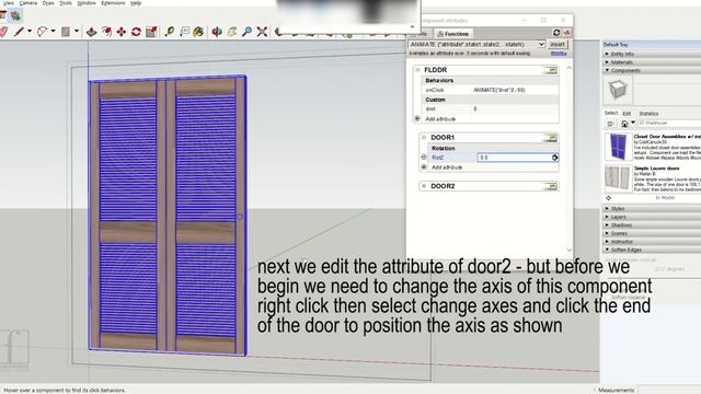 Sketchup Folding Door Tutorial Using Dynamic Component