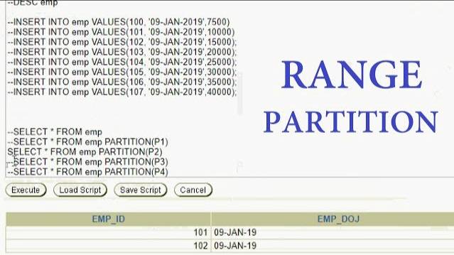 Oracle Tutorial - Range Partition | What is Partition