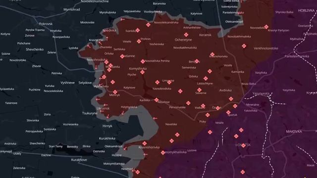 Продвижение ВС РФ на направлении Красноармейск - Селидово - Курахово с 01.09.2024 по 01.10.2024