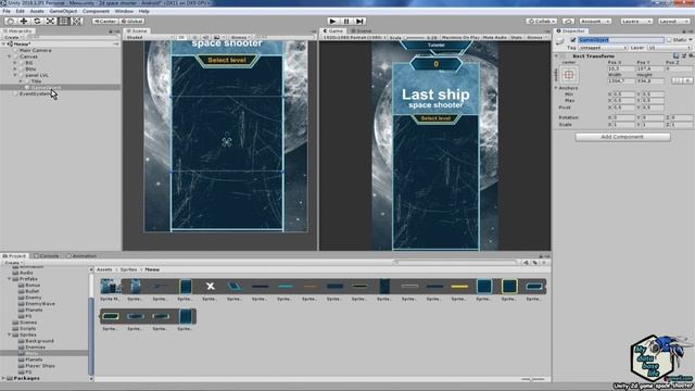 9. Создание интерфейса игры и взаимодействие часть 1 (3. Создание панели выбора уровня)