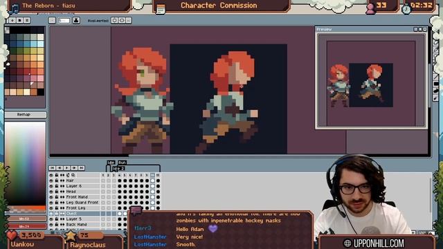 07 - Run Animation Part 2 Hair and Shading. PIXEL ART CLASSES by AdamCYounis