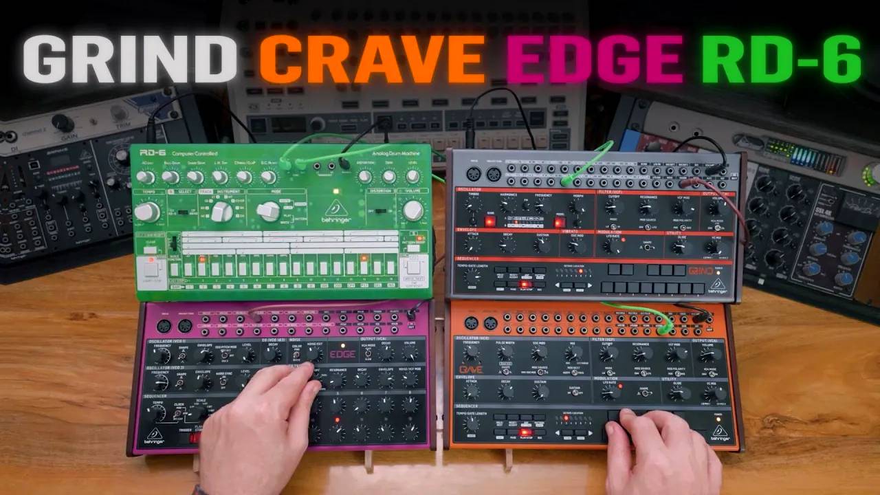 Behringer Grind, Crave, Edge & RD-6 Meet for First Time