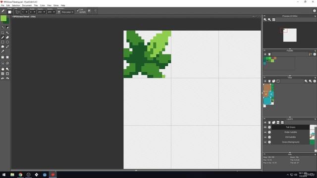 12 - Tall Grass Tile. STUNNING PIXEL ART TILESETS for Games