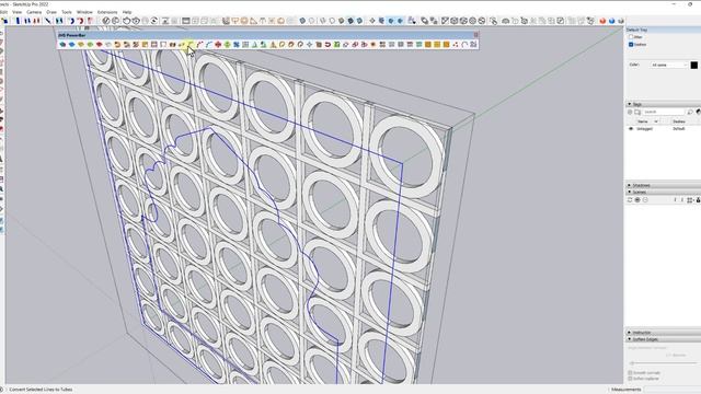 How to design ARC shape CNC Jali in sketchup