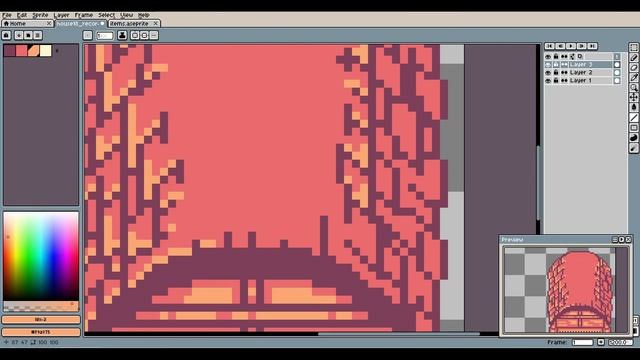 Archer Hall. PIXEL ART Timelapse by Fever Night