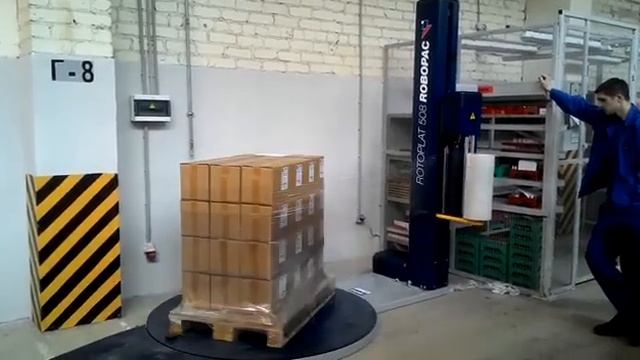 ЗАПУЩЕН В РАБОТУ ПАЛЛЕТООБМОТЧИК ROBOPAC Rotoplat 508