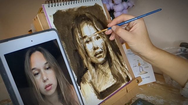 сегодня рисовала портрет