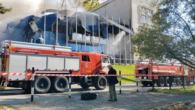 336. г. Хабаровск. Пожар в Музыкальном театре. 03.10.24.