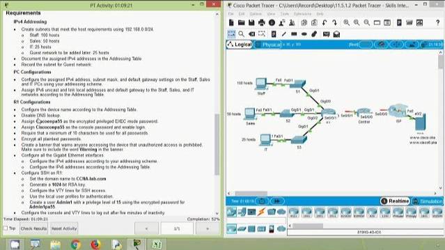 Packet Tracer - Skills Integration Challenge - 11.5.1.2