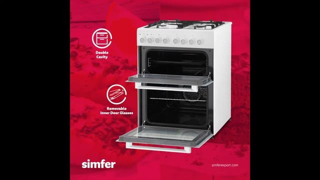 Обзор газовой плиты Simfer F66HW45016 с двумя электрическими духовками