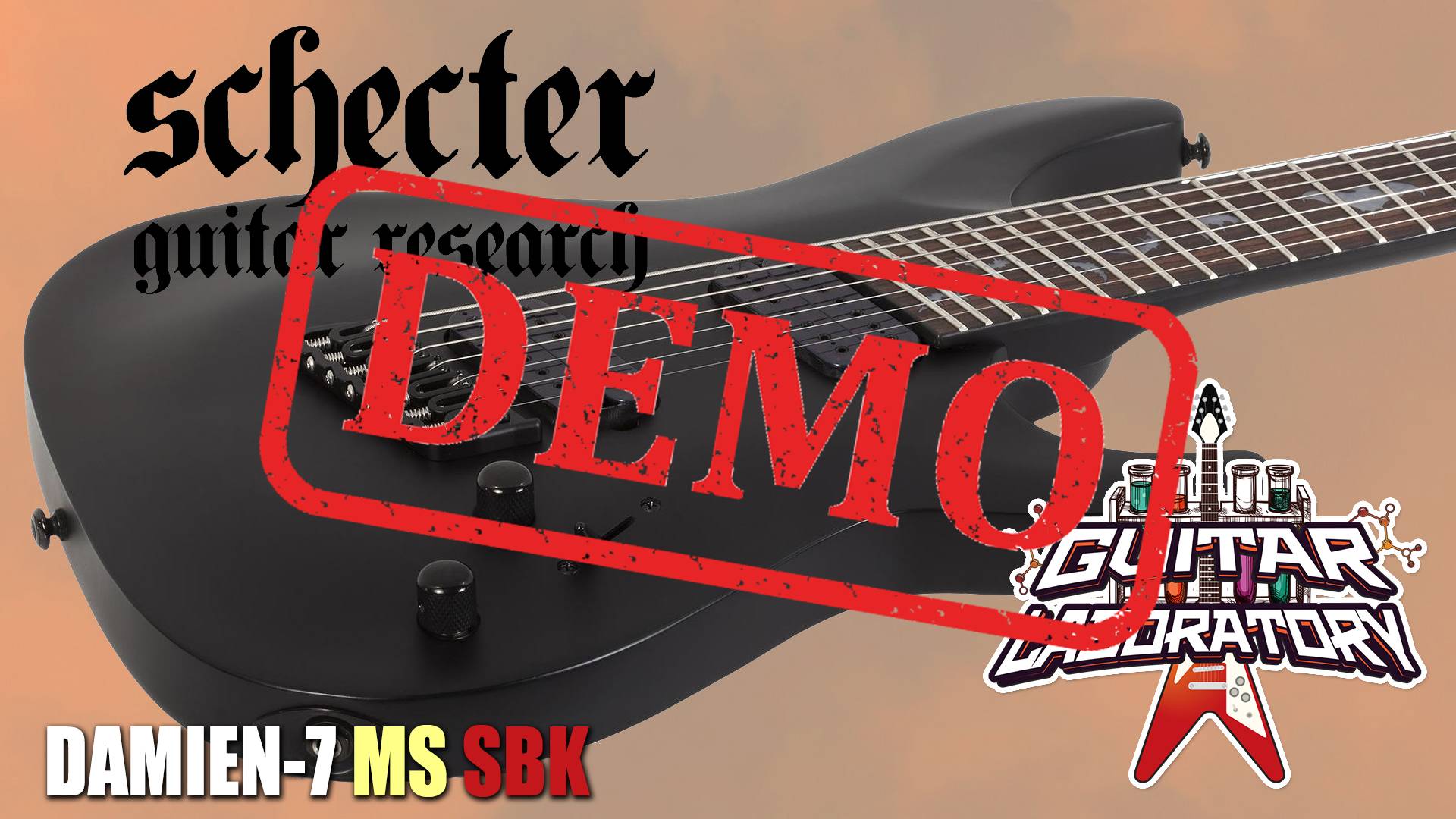 Электрогитара SCHECTER DAMIEN-7 MS SBK - демонстрация звучания