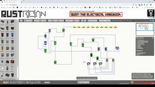 Rust Electricity: User Request - Cave Base Battery Charger from Generators