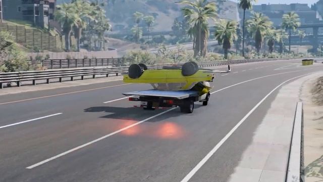 Автомобиль против железнодорожных путей в BeamNG Drive!