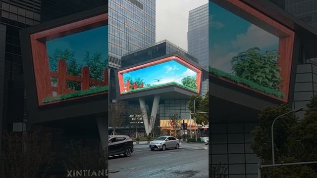 3d котенок на рекламном щите