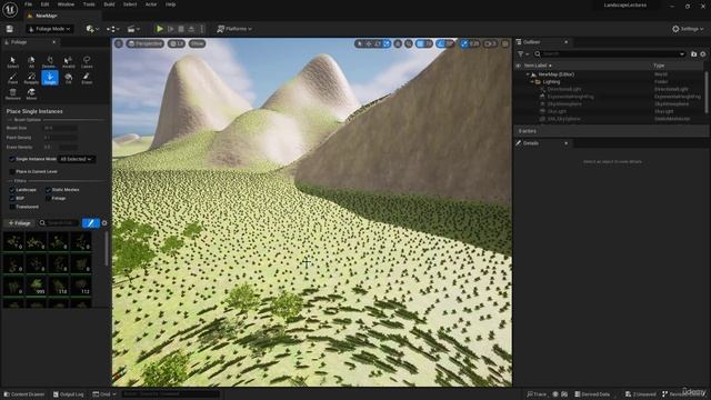 16. Foliage Mode Part 1. THE INTERMEDIATE Landscapes Unreal Engine 5