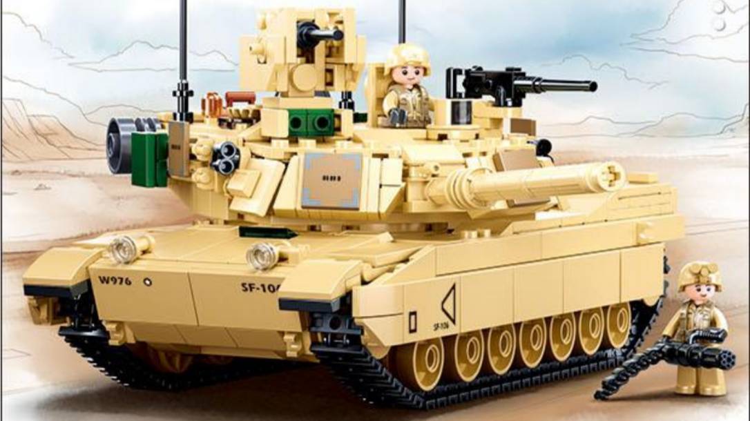 Собираем из деталей Lego. Sluban. Танк Абрамс M1 A1.Лего. Схемы и инструкции