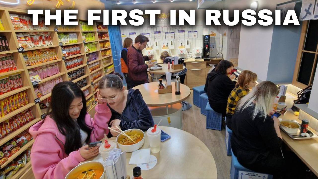 I Went to Russia's FIRST (Make Your Own) Ramen Cafe