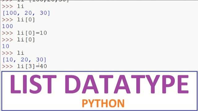 Python Tutorials - List Data Type in Python