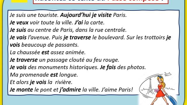 Французька мова. Заняття 60. Unité 6. Рік навчання 1. Passé composé  des verbes. Минулий час